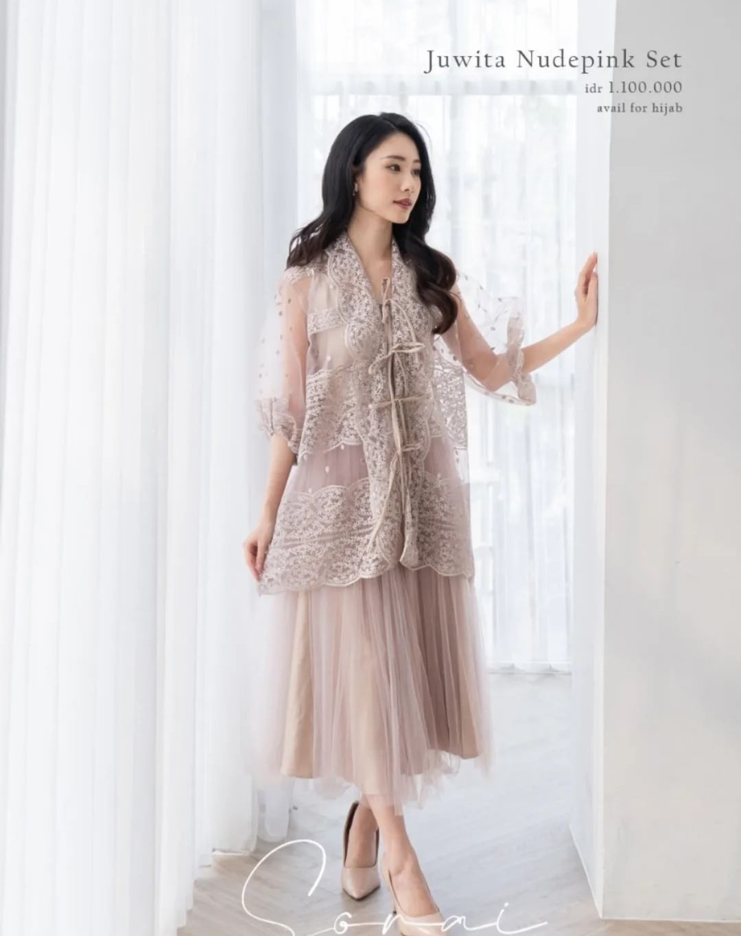 LR149 Juwita set in nude pink