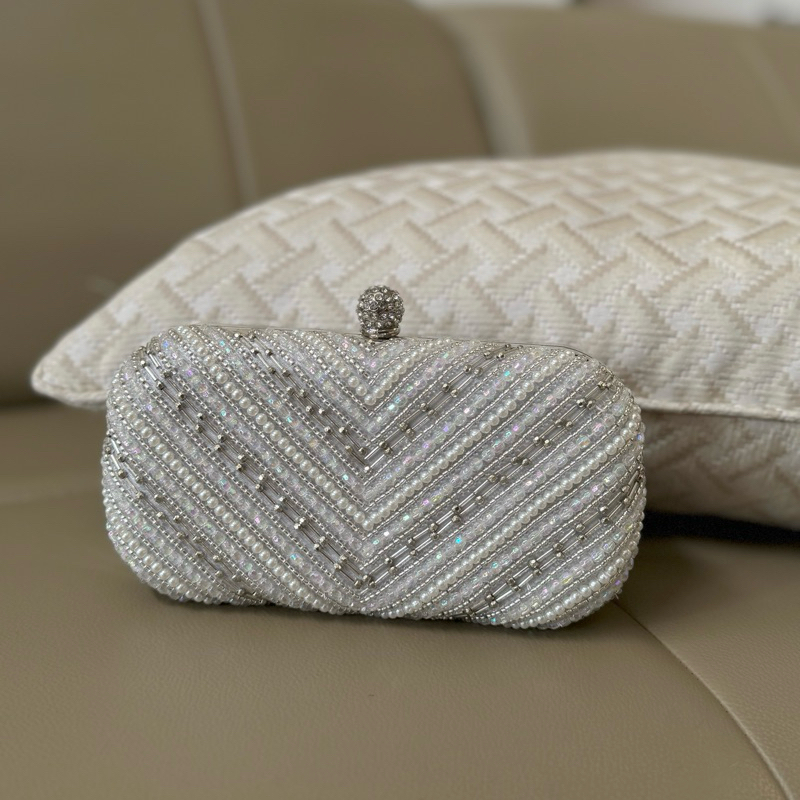 CT003 Catalina Clutch in Silver