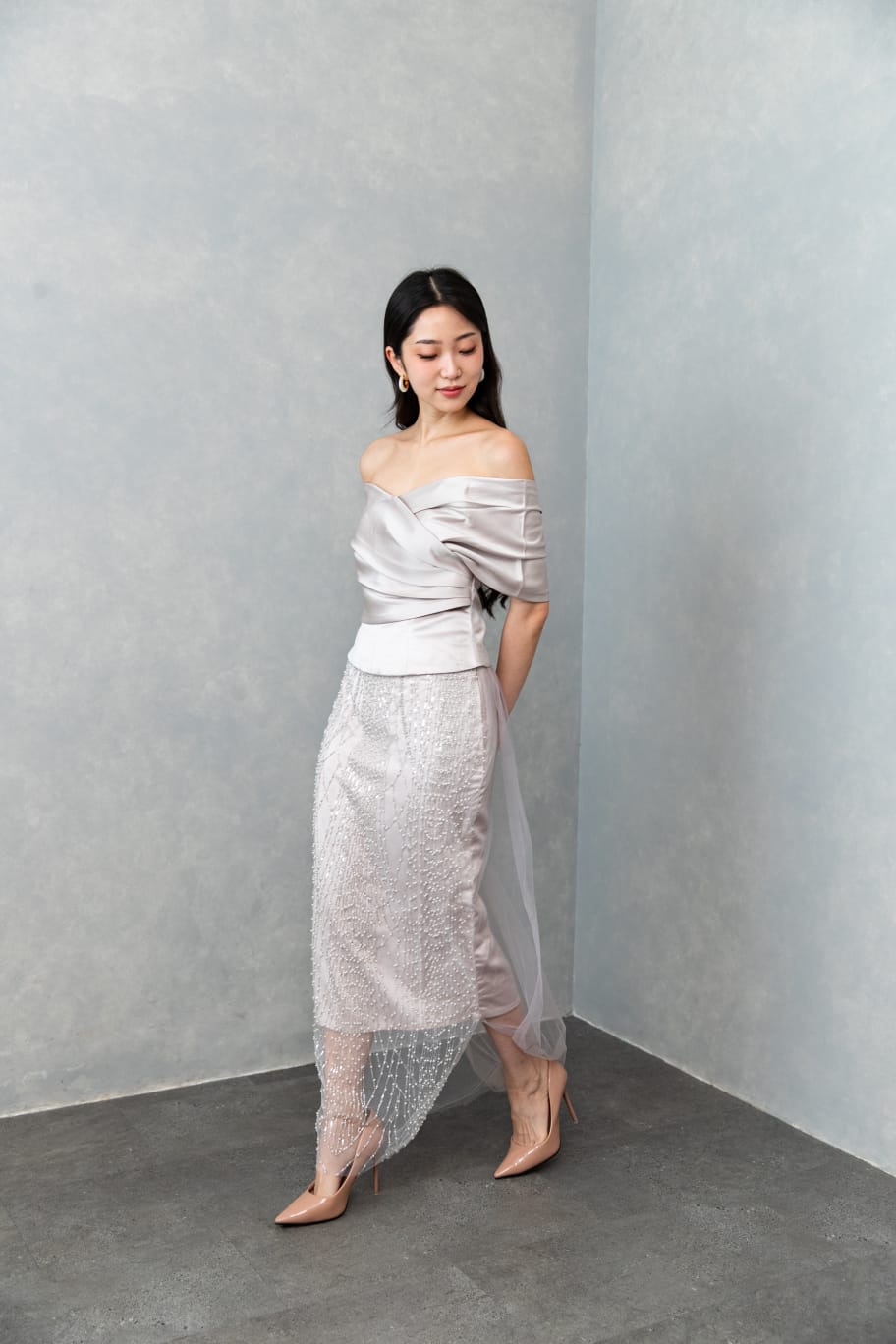LR140 Elena Set in Nude Pink